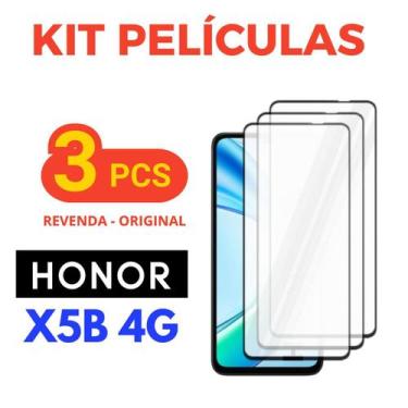 Imagem de Kit 03 Peliculas Vidro 3D Premium Compativel Para Honor X5B X6B X7C MA
