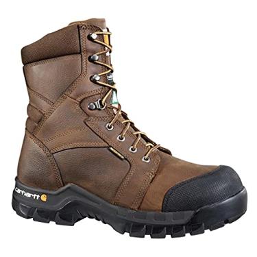 Imagem de Carhartt Men's CSA 8-inch Rugged Flex Wtrprf Insulated Work Boot Comp Safety Toe CMR8939 Industrial, Dark Brown Oil Tanned, 8 W US