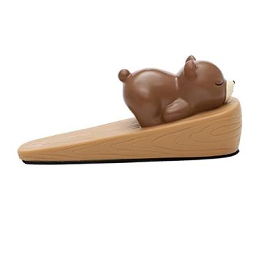 Imagem de YOUTHINK Rolha de Porta de Animal, Fofa, à Prova de, Decorativa Com Proteção de Parede, Cunha de Porta Engraçada Reutilizável, para Presentes de Inauguração de Casa (Pequeno urso)