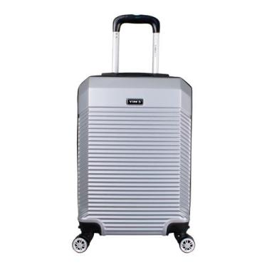 Imagem de Mala de Viagem Bordo Pequena ABS 4 Rodas Pequena - Yins, Prata