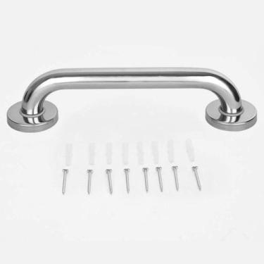 Imagem de Suporte Barra Apoio Idoso Embralumi Inox Toalheiro Ø3cm 44cm