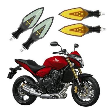 Imagem de KIT 4 Setas Sequenciais Pisca de Led Modelo P35 Para Moto Honda CB 650