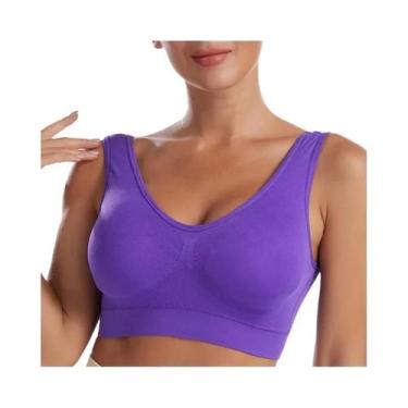 Imagem de Top Cropped Bralette Sem Costura, Sem Aro, Confortável, Acolchoado E R