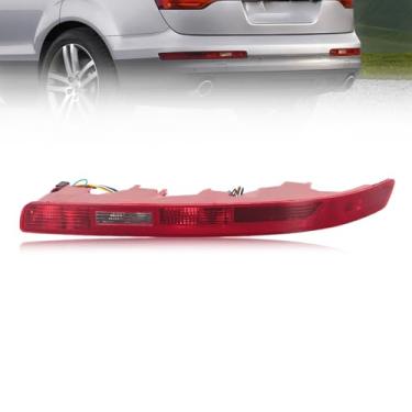Imagem de JESYMBX Lâmpada traseira direita do para-choque traseiro lâmpada invertida esquerda e direita lâmpada de sinal de neblina para Audi Q7 2006 2007 2008 2009 2010-2015 com lâmpada vermelha