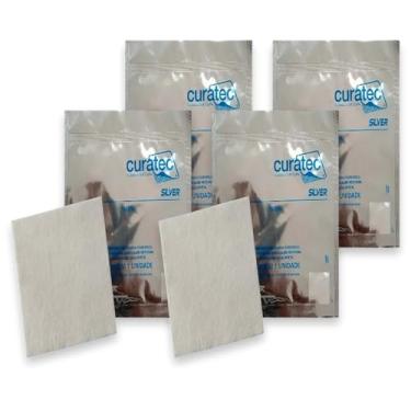 Imagem de Kit com 4 Unidades Curativo Alginato de Cálcio com Prata Silver IV - 10cm x 20cm