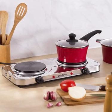 Imagem de Fogão Elétrico de Mesa 2000 W Inox 110v - Multivisão