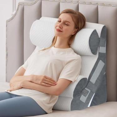 Imagem de Almofada Bed Wedge MEGCXIT para cabeceira ajustável, 4 peças