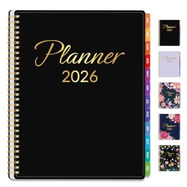 Imagem de GNL Agenda 2025, Planejador Semanal e Mensal de 21,6 x 28 cm com Capa Flexível à Prova d'Água, Caderno de Encadernação em Espiral com Aba Mensal, Bolsos