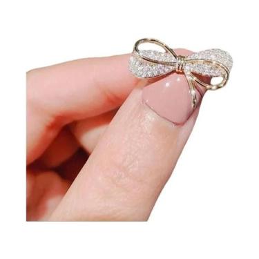 Imagem de Broche De Flor Feminino Com Laço Em Metal, Pin De Lapela Anti-reflexo,