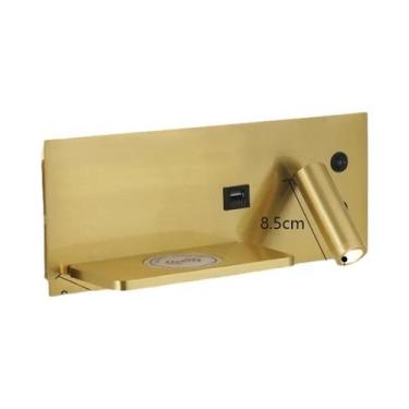 Imagem de Carregador Sem Fio Luminária De Parede LED Interface USB Luz Noturna P