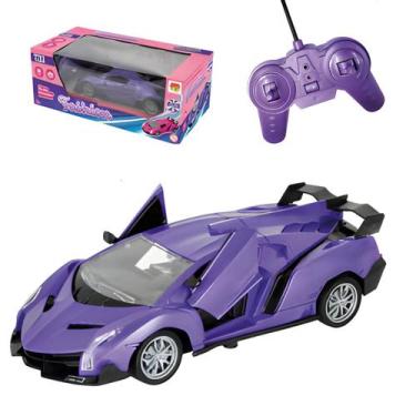 Imagem de Carro Controle Remoto Fashion Abre as Portas - Roxo - Dm Toys