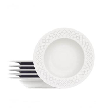 Imagem de Conjunto De Pratos Fundos Tramontina Ingrid Em Porcelana 23cm