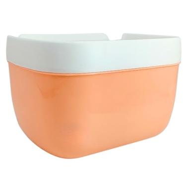 Imagem de Suporte Porta Papel Higiênico Rolo de Parede Adesivo Sem Furo Plastico Rosa PPD2020RS