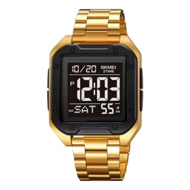 Imagem de Relógio Masculino Skmei Digital 2128 Dourado E Preto