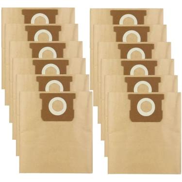 Imagem de 25-1228 Shop Sacos de filtro para aspirador de pó Stanley 2,5, 3, 3,5 galões para aspiradores molhados/secos SL18128P, SL18132, SL18136 - Sacos Stanley de filtro descartáveis - pacote com 12