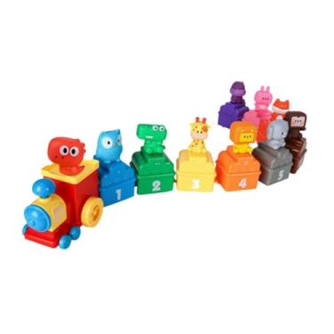 Imagem de Dynwave Conjunto de de números Montessori Toys Fine Motor Skills Sensory Toy Animal Puppets Farm Train Set para 2 a 3 anos de idade Bebês e crianças