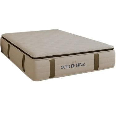 Imagem de Colchão Ouro de Minas Queen com Molas Ensacadas 32x198x158 Colchominas Cor Marfim