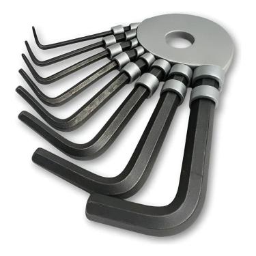 Imagem de 3X Kit Bike Jogo Chaves Allen L Hexagonais 8 Peças 1,5 A 6Mm