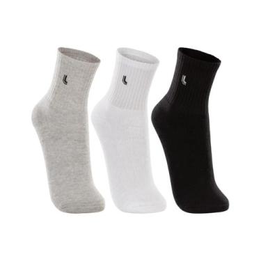 Imagem de Kit 3 Meias Lupo Cano Médio Sport Masculina Algodão Toque Macio Origin