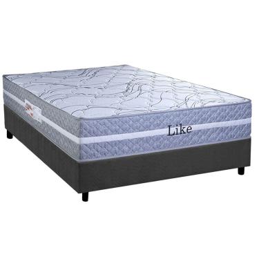 Imagem de Cama Box Casal: Colchão Molas MasterPocket Ensacadas Paropas Like + Base CRC Suede Gray (138x188)