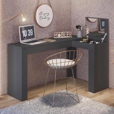 Imagem de Escrivaninha De Canto com Penteadeira Jade com nicho organizador espel