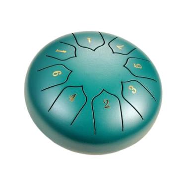 Imagem de Dynwave Tambor de aço com martelo de madeira, livro de música e bolsa de transporte de 6 polegadas e 8 notas para iluminação musical infantil, ioga, Verde