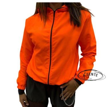 Imagem de Blusa de Frio Corta Vento Ferminina Agasalho Jaqueta Neon Tendencia Bl