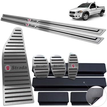 Imagem de Soleira Pedaleira Descanso Fiat Strada 2009 A 2020 Preto