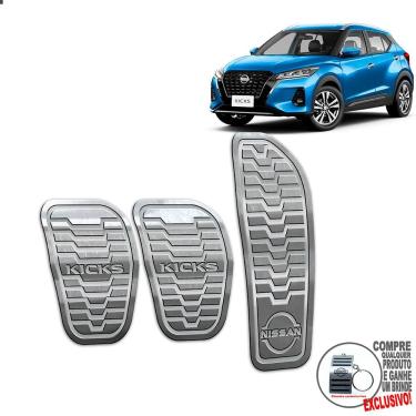 Imagem de Pedaleira Manual Aço Inox Nissan Kicks 2022 / Prata