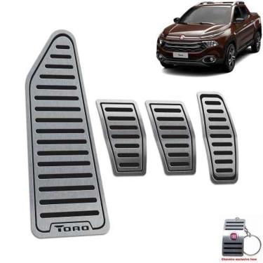 Imagem de Pedaleiras Com Descanso Fiat Toro 2016 A 2021 Manual Preto