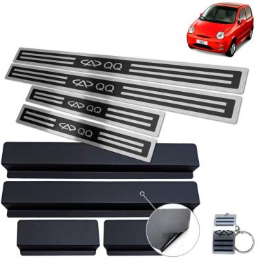 Imagem de Soleira de Porta Chery QQ 2011 a 2014 Preto Alto Relevo