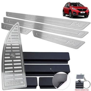 Imagem de Soleira + Descanso Peugeot 2008 2020 2021 Prata Baixo Relevo