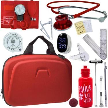 Imagem de Kit Fisioterapia Maleta Goniometro Martelo Buck Completo - Love Saude,