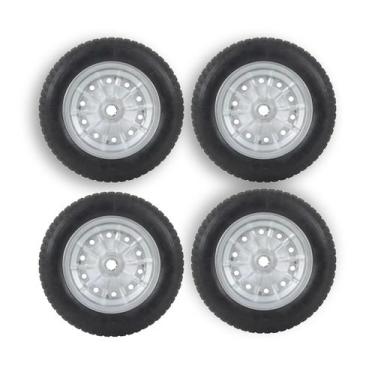 Imagem de Kit 4 Pneu Completo para Carrinho de Mão e Carga 3.25 Aro 8 - METALOSA