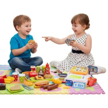 Imagem de Brinquedo Cozinha+ Sanduiche+ Lanchonete+ Caixa Registradora - Cim-toy