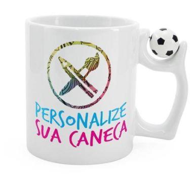 Imagem de Caneca Personalizada de Porcelana com Alça Bola - Futebol - Amo Caneca