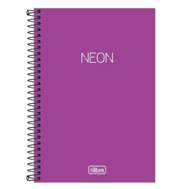 Imagem de Caderno univ. 1x1 80 fls neon roxo - tilibra, Roxo