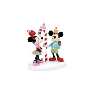 Imagem de Department 56 Disney Village Accessories Estatueta Mickey e Minnie Mouse Share a Treat, 8 cm, multicolorido