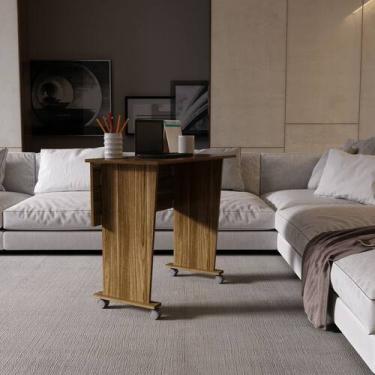 Imagem de Mesa Escrivaninha Dobrável 80cm com Rodízio ME4117 Tecnomóbili, Nogal