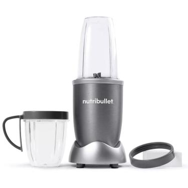 Imagem de Liquidificador NutriBullet de alta velocidade 600W, 8 peças, cinza, garantia de 1 ano