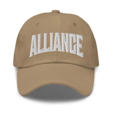 Imagem de Merch Town Alliance Boné de beisebol Alliance Dad Hat Nebraska NE chapéu bordado lembrança, Caqui, tamanho �nico