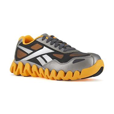 Imagem de Reebok Tênis feminino de construção Rb151 Zig Pulse Work Rosa Segurança, Prata/laranja, 35