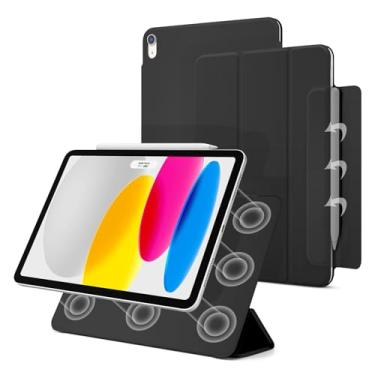 Imagem de Dwopar Capa magnética para iPad (A16) 11ª geração 28 polegadas 2025, Smart Folio para iPad 10ª geração 27.7 cm 2022, suporte triplo para tablet com hibernar/despertar automático, capa fina e leve