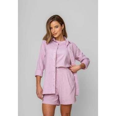 Imagem de Short Alfaiataria Com Pregas Rosa Salvatore - Salvatore Fashion, P