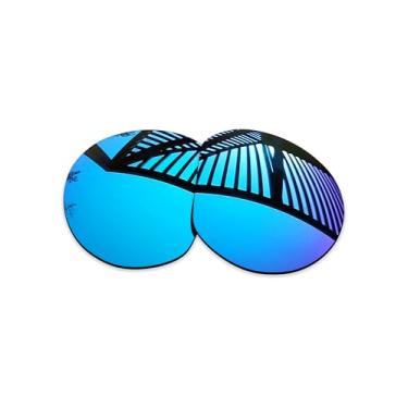 Imagem de MYCOURAG Lentes de reposição polarizadas com proteção UV para óculos de sol Oakley Meta HSTN – Azul gelo espelhado revestido polarizado
