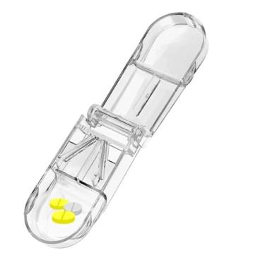 Imagem de 2 Cortador De Comprimidos E Porta Remédios Com Reservatório Armazena Porta Remédio, Cápsulas, Comprimidos, Lâmina em Aço Inoxidável