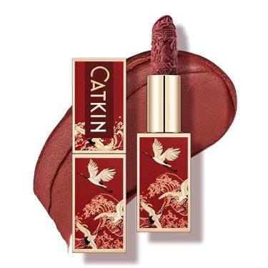 Imagem de Catkin Batom semifosco hidratante de alto impacto, cor infundida com vitamina E e óleo de abacate, textura suave e macia, acabamento fosco de longa duração 129