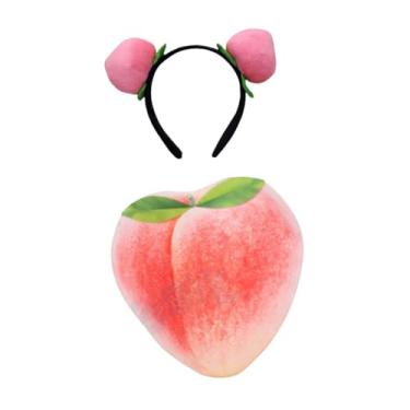 Imagem de simhoa Fantasia de fruta fácil de usar, fantasia de fruta para eventos com tema de comida e performance, Tamanho Adulto de Pêssego
