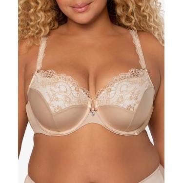 Imagem de Curvy Couture Tulipa feminina sexy renda plus size push up, Bombshell Nude, 44G