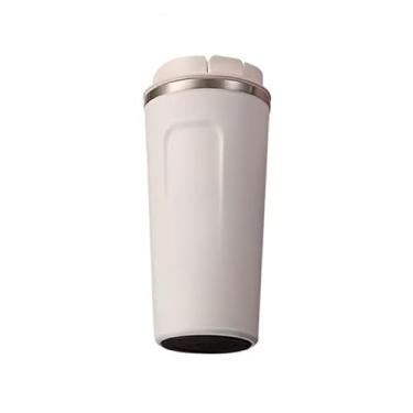 Imagem de Copo Térmico Aço Inox 500ml - Copo com Tampa para Café Quente e Bebidas Frias (branco/2)